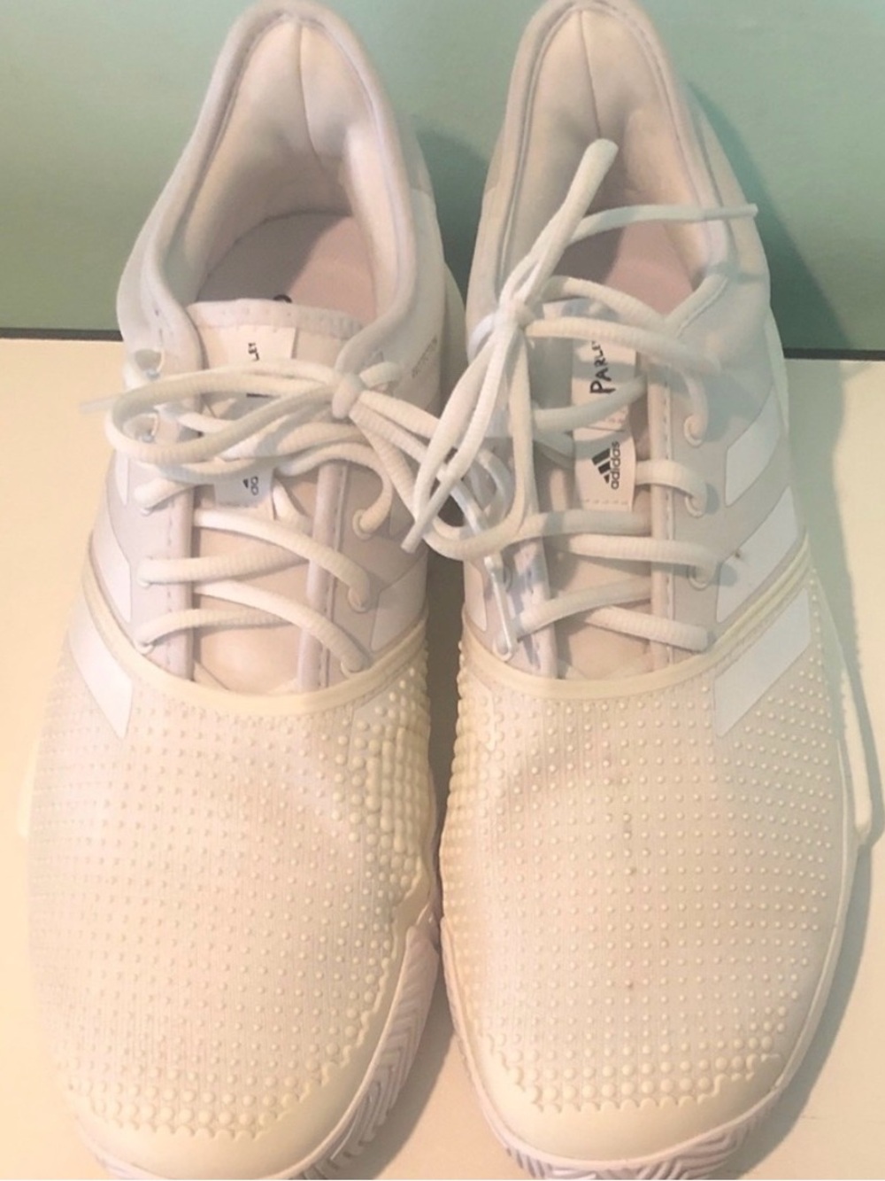 Adidas Mens Sole Court Boost Parley White Tennis or Pickleball sneakers - Picture 2 of 4